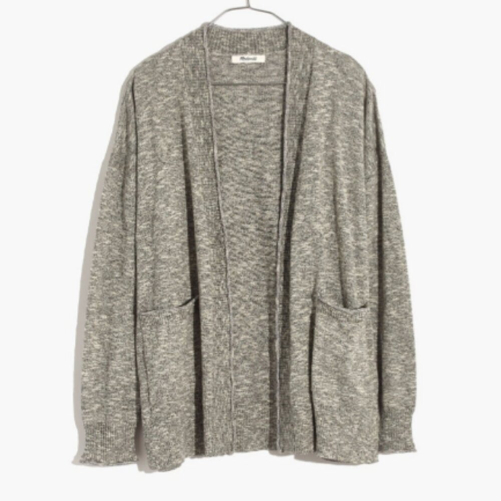 Madewell Bradley Cardigan Sweater in Marled Storm XL